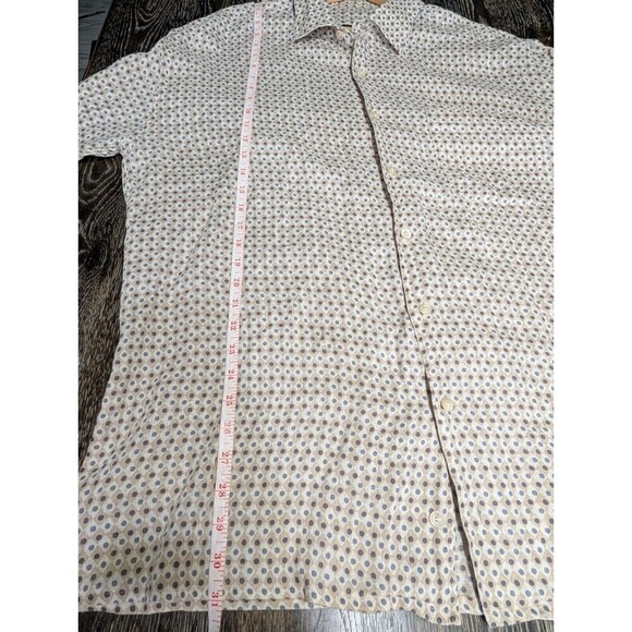 Ermenegildo Zegna Italy Gray Geometric Button Up Shirt 2XL Tall - Picture 5 of 5